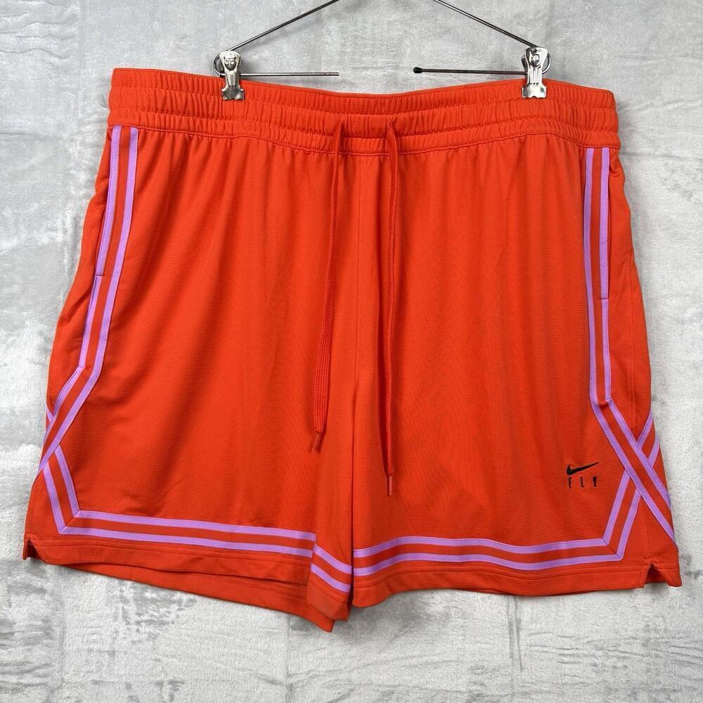 NWT Nike Fly Crossover Dri-FIT Basketball Shorts Women’s 3X Orange Purple $64
